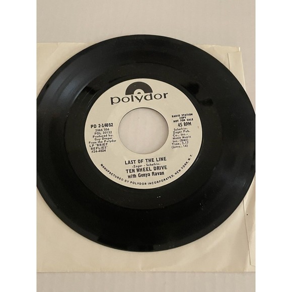 Ten Wheel Drive W/Genya Ravan- Last Of The Line, Polydor PD214052, Promo, NM 45 - Picture 3 of 7
